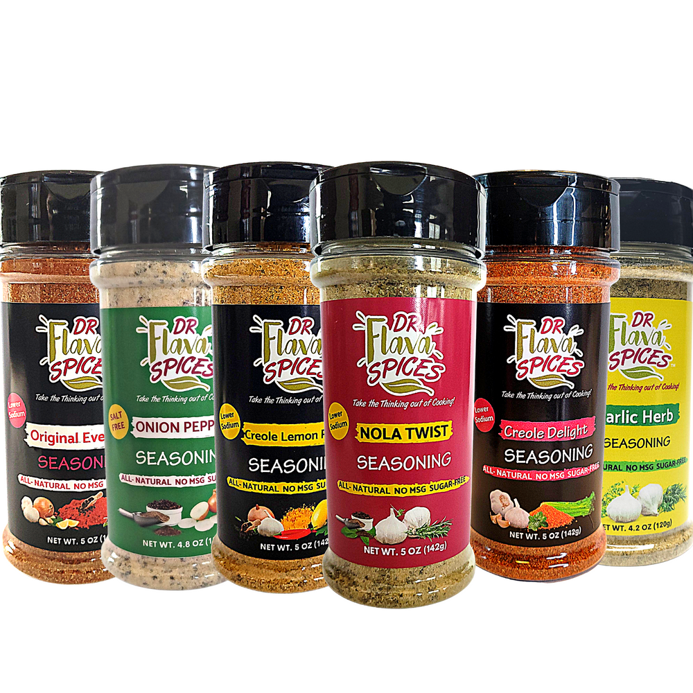 KITCHEN ESSENTIAL 6 PACK (Original,Creole,Creole Lemon,Onion Pepper,Garlic Herb & Nola Twist)